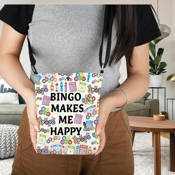 Durable Waterproof Bingo Lover Crossbody Bag - Ideal for Daily Essentials - Picture 7 of 7